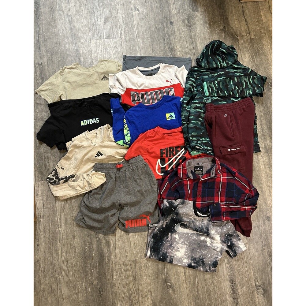 Boys Medium 10 12 Clothing Lot Active Nike Puma Adidas Champion Joggers Athletic